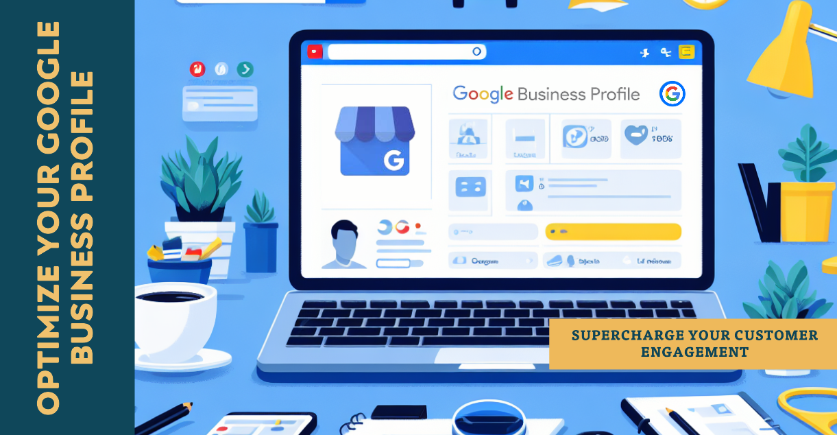 Indian business owner updating Google Business Profile on laptop for enhanced online presence
